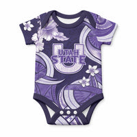 Utah State Polynesian Heritage Baby Onesie Floral Tribal Pattern Tropical Flowers