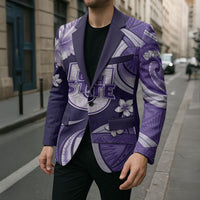 Utah State Polynesian Heritage Blazer Floral Tribal Pattern Tropical Flowers
