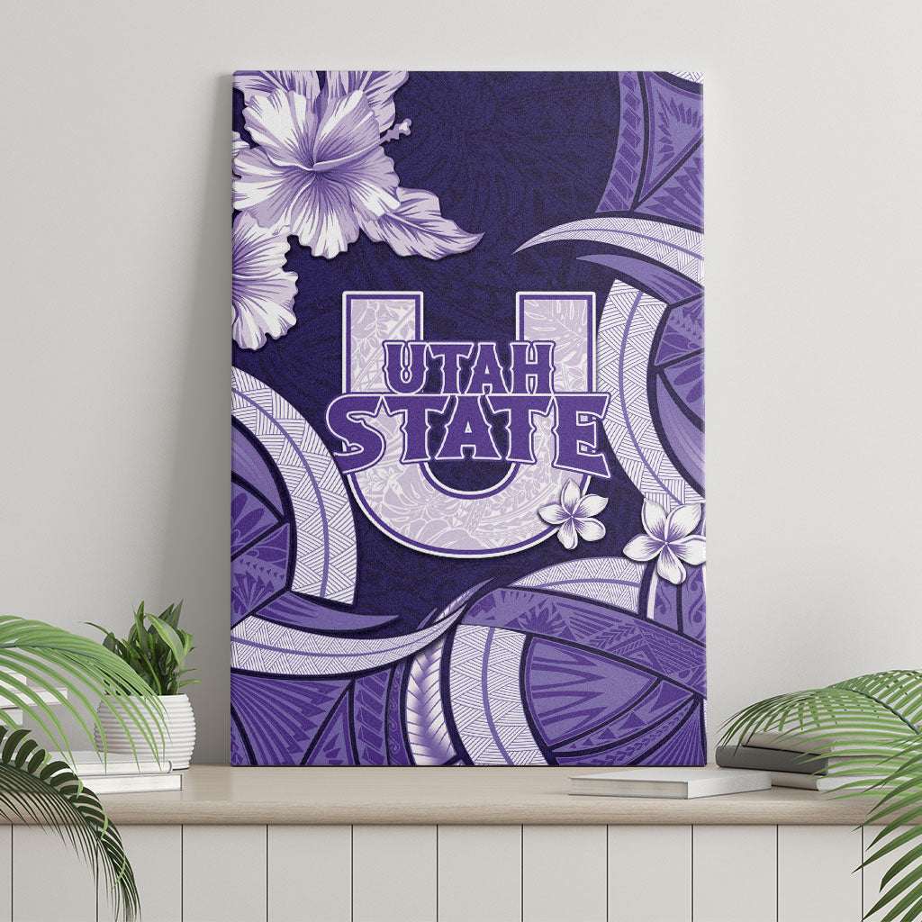 Utah State Polynesian Heritage Canvas Wall Art Floral Tribal Pattern Tropical Flowers LT05 - Polynesian Pride