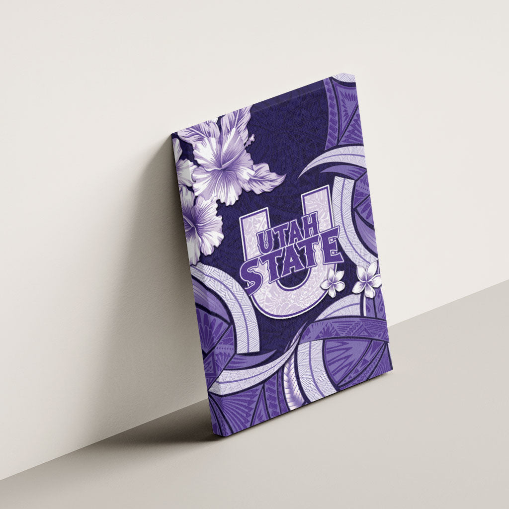 Utah State Polynesian Heritage Canvas Wall Art Floral Tribal Pattern Tropical Flowers LT05 - Polynesian Pride