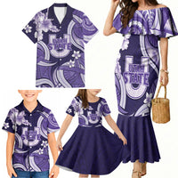 Utah State Polynesian Heritage Family Matching Mermaid Dress and Hawaiian Shirt Floral Tribal Pattern Tropical Flowers LT05 - Polynesian Pride