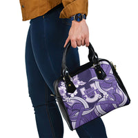 Utah State Polynesian Heritage Shoulder Handbag Floral Tribal Pattern Tropical Flowers