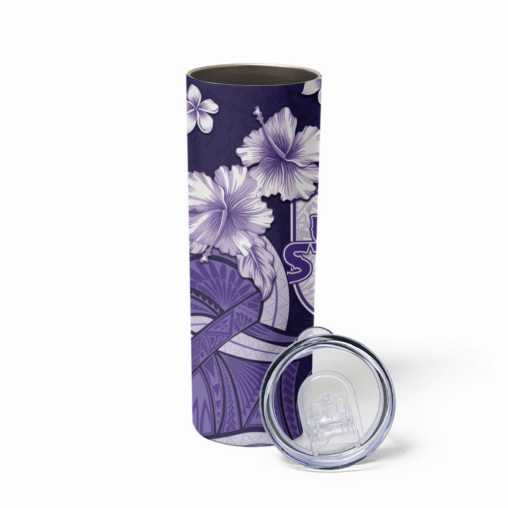 Utah State Polynesian Heritage Skinny Tumbler Floral Tribal Pattern Tropical Flowers LT05 - Polynesian Pride