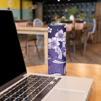 Utah State Polynesian Heritage Skinny Tumbler Floral Tribal Pattern Tropical Flowers LT05 - Polynesian Pride