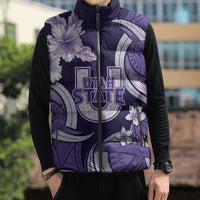 Utah State Polynesian Heritage Sleeveless Puffer Jacket Floral Tribal Pattern Tropical Flowers LT05 - Polynesian Pride