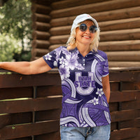 Utah State Polynesian Heritage Women Polo Shirt Floral Tribal Pattern Tropical Flowers LT05 - Polynesian Pride