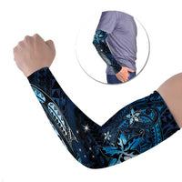 Hawaii Makahiki Season Arm Sleeves Floral Tribal Tattoo Blue Galaxy - Polynesian Pride