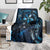 Hawaii Makahiki Season Blanket Floral Tribal Tattoo Blue Galaxy