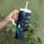 Hawaii Makahiki Season Tumbler With Handle Floral Tribal Tattoo Blue Galaxy