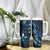 Hawaii Makahiki Season Tumbler With Handle Floral Tribal Tattoo Blue Galaxy