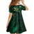 Hawaii Makahiki Season Family Matching Puletasi and Hawaiian Shirt Floral Tribal Tattoo Green Galaxy