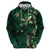 Hawaii Makahiki Season Hoodie Floral Tribal Tattoo Green Galaxy