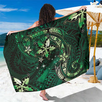 Hawaii Makahiki Season Sarong Floral Tribal Tattoo Green Galaxy