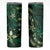 Hawaii Makahiki Season Skinny Tumbler Floral Tribal Tattoo Green Galaxy