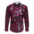 Hawaii Makahiki Season Family Matching Puletasi and Hawaiian Shirt Floral Tribal Tattoo Pink Galaxy