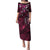Hawaii Makahiki Season Family Matching Puletasi and Hawaiian Shirt Floral Tribal Tattoo Pink Galaxy