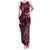 Hawaii Makahiki Season Family Matching Tank Maxi Dress and Hawaiian Shirt Floral Tribal Tattoo Pink Galaxy