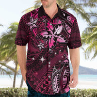 Hawaii Makahiki Season Hawaiian Shirt Floral Tribal Tattoo Pink Galaxy