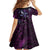 Hawaii Makahiki Season Family Matching Puletasi and Hawaiian Shirt Floral Tribal Tattoo Purple Galaxy