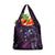 Hawaii Makahiki Season Grocery Bag Floral Tribal Tattoo Purple Galaxy