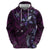 Hawaii Makahiki Season Hoodie Floral Tribal Tattoo Purple Galaxy