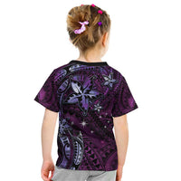 Hawaii Makahiki Season Kid T Shirt Floral Tribal Tattoo Purple Galaxy