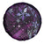 Hawaii Makahiki Season Spare Tire Cover Floral Tribal Tattoo Purple Galaxy