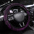 Hawaii Makahiki Season Steering Wheel Cover Floral Tribal Tattoo Purple Galaxy