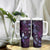 Hawaii Makahiki Season Tumbler With Handle Floral Tribal Tattoo Purple Galaxy