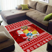Tonga Christmas Area Rug Kilisimasi Fiefia Santas Coat Of Arms LT05 - Polynesian Pride