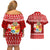 Personalized Tonga Christmas Couples Matching Off Shoulder Short Dress and Hawaiian Shirt Kilisimasi Fiefia Santas Coat Of Arms LT05 - Polynesian Pride