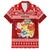 Personalized Tonga Christmas Family Matching Off Shoulder Short Dress and Hawaiian Shirt Kilisimasi Fiefia Santas Coat Of Arms LT05 Dad's Shirt - Short Sleeve Red - Polynesian Pride