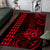 Hawaii Hauoli Makahiki Hou Area Rug Lono Hawaiian God Kakau Polynesian Tribal Red LT05 Red - Polynesian Pride