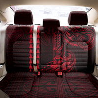 Hawaii Hauoli Makahiki Hou Back Car Seat Cover Lono Hawaiian God Kakau Polynesian Tribal Red LT05 - Polynesian Pride