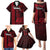 Personalized Hawaii Hauoli Makahiki Hou Family Matching Puletasi Dress and Hawaiian Shirt Lono Hawaiian God Kakau Polynesian Tribal Red LT05 - Polynesian Pride