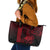 Hawaii Hauoli Makahiki Hou Leather Tote Bag Lono Hawaiian God Kakau Polynesian Tribal Red LT05 Red - Polynesian Pride