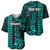 Personalized Hawaii Hauoli Makahiki Hou Baseball Jersey Lono Hawaiian God Kakau Polynesian Tribal Turquoise LT05 - Polynesian Pride