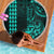 Hawaii Hauoli Makahiki Hou Beach Blanket Lono Hawaiian God Kakau Polynesian Tribal Turquoise LT05 - Wonder Print Shop