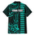 Personalized Hawaii Hauoli Makahiki Hou Hawaiian Shirt Lono Hawaiian God Kakau Polynesian Tribal Turquoise LT05 - Polynesian Pride