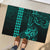 Hawaii Hauoli Makahiki Hou Rubber Doormat Lono Hawaiian God Kakau Polynesian Tribal Turquoise LT05 - Polynesian Pride