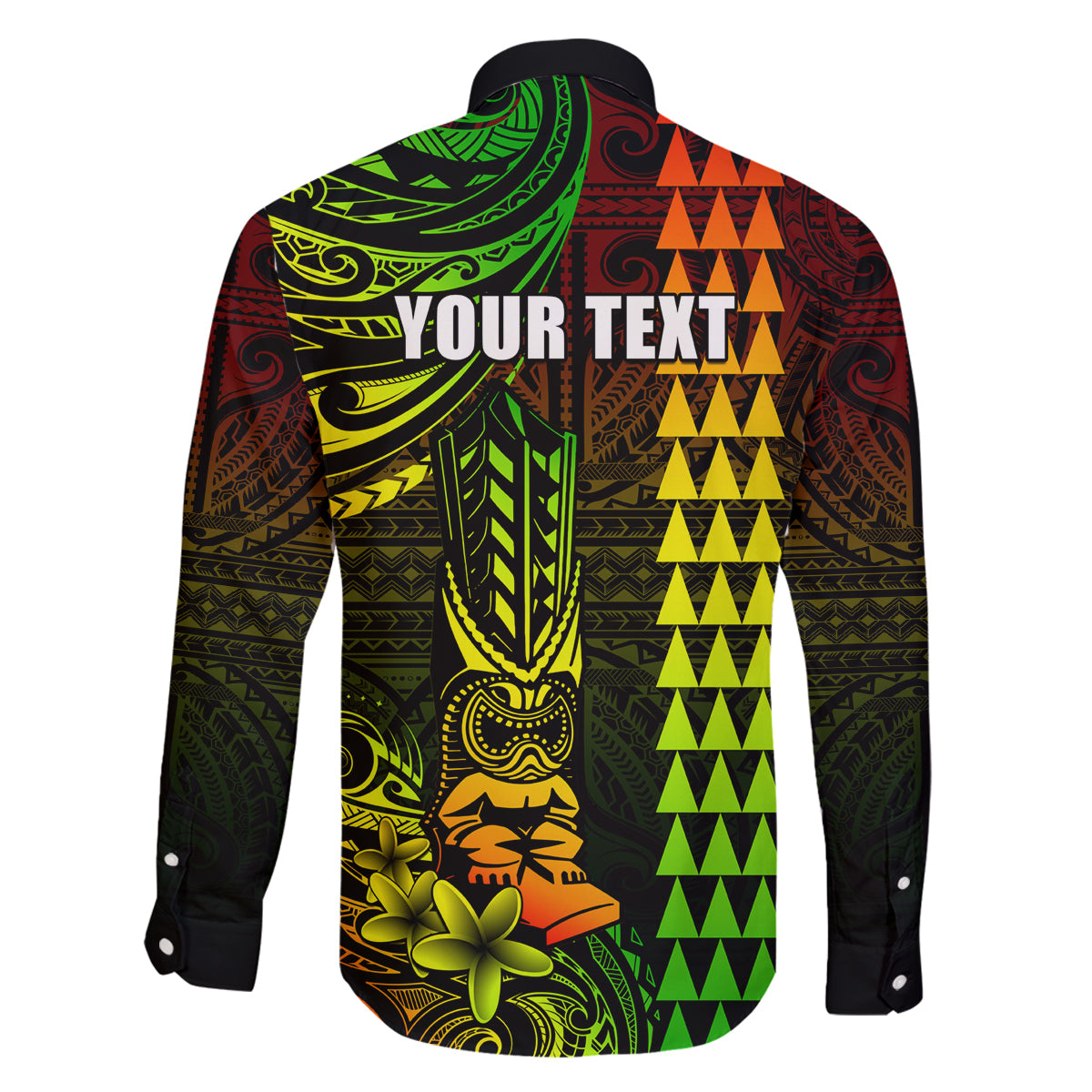 Personalized Hawaii Hauoli Makahiki Hou Family Matching Off Shoulder Maxi Dress and Hawaiian Shirt Lono Hawaiian God Kakau Polynesian Tribal Reggae LT05 - Polynesian Pride