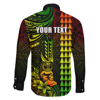 Personalized Hawaii Hauoli Makahiki Hou Family Matching Off Shoulder Maxi Dress and Hawaiian Shirt Lono Hawaiian God Kakau Polynesian Tribal Reggae LT05 - Polynesian Pride