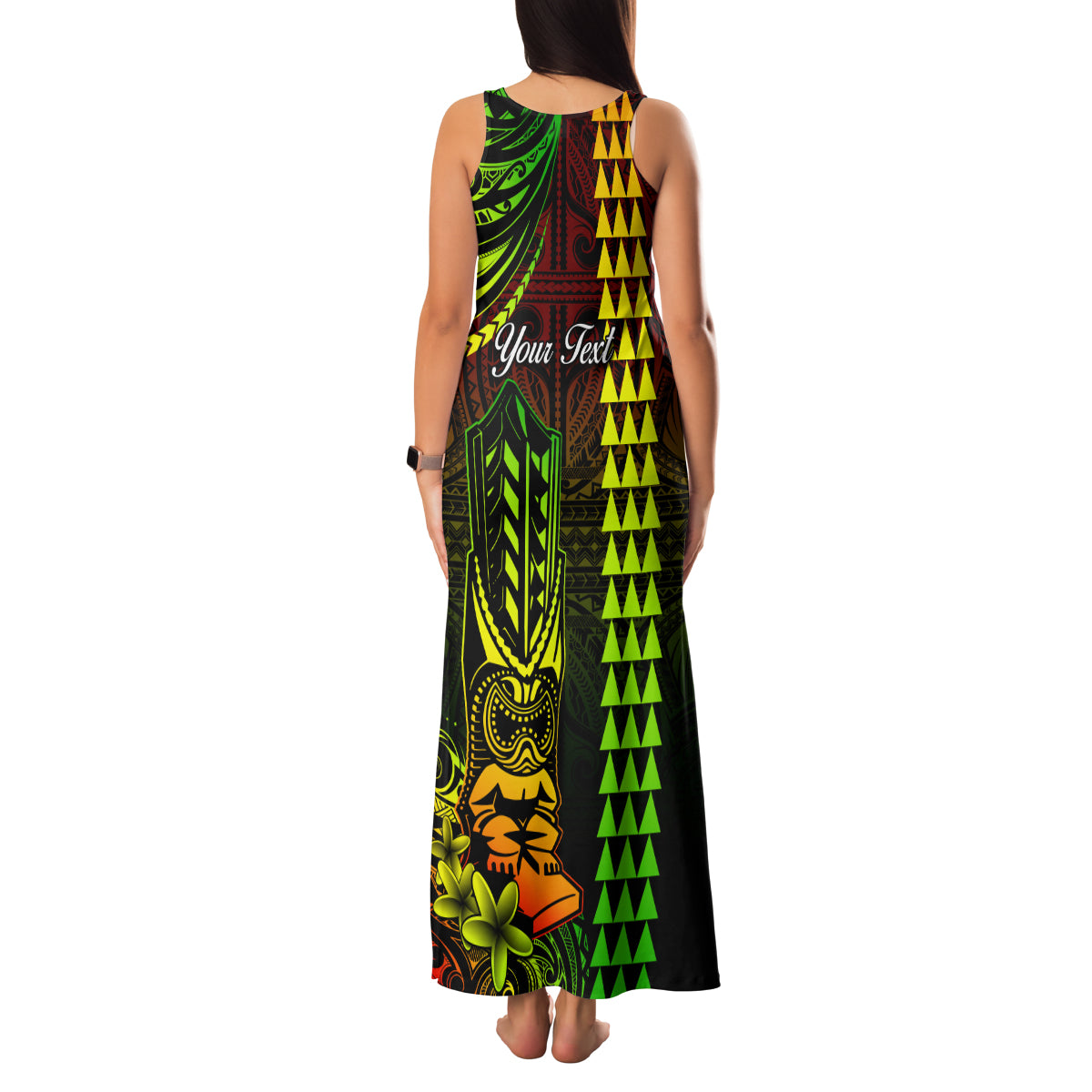 Personalized Hawaii Hauoli Makahiki Hou Family Matching Tank Maxi Dress and Hawaiian Shirt Lono Hawaiian God Kakau Polynesian Tribal Reggae LT05 - Polynesian Pride