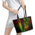 Hawaii Hauoli Makahiki Hou Leather Tote Bag Lono Hawaiian God Kakau Polynesian Tribal Reggae LT05 - Polynesian Pride