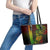 Hawaii Hauoli Makahiki Hou Leather Tote Bag Lono Hawaiian God Kakau Polynesian Tribal Reggae LT05 - Polynesian Pride