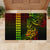 Hawaii Hauoli Makahiki Hou Rubber Doormat Lono Hawaiian God Kakau Polynesian Tribal Reggae LT05 - Polynesian Pride