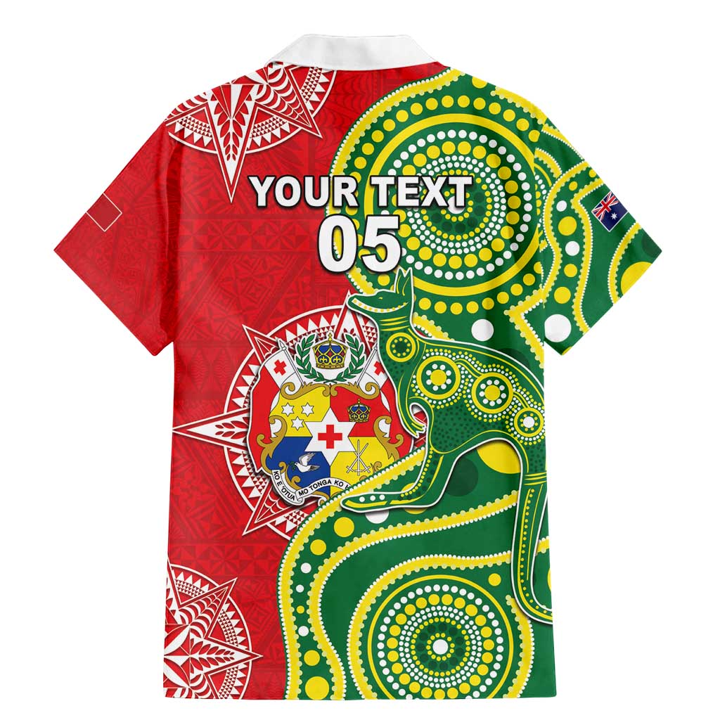 Custom Tonga Australia Rugby Family Matching Mermaid Dress and Hawaiian Shirt Kangaroos And Tonga Mate Maa Together LT05 - Polynesian Pride