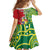 Custom Tonga Australia Rugby Kid Short Sleeve Dress Kangaroos And Tonga Mate Maa Together