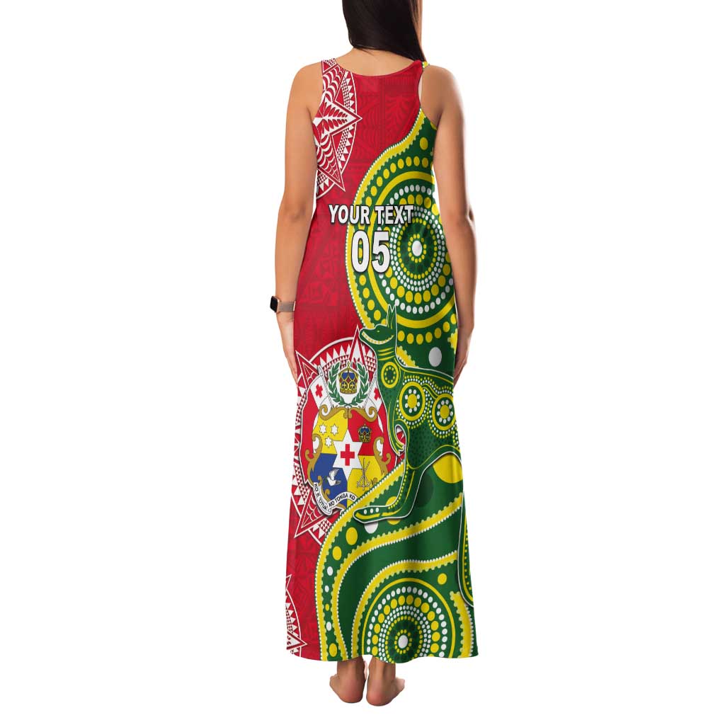 Custom Tonga Australia Rugby Tank Maxi Dress Kangaroos And Tonga Mate Maa Together