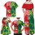 Custom Tonga XIII And Australia Kangaroos Family Matching Off Shoulder Maxi Dress and Hawaiian Shirt Mate Maa Tongan Ngatu With Aboriginal